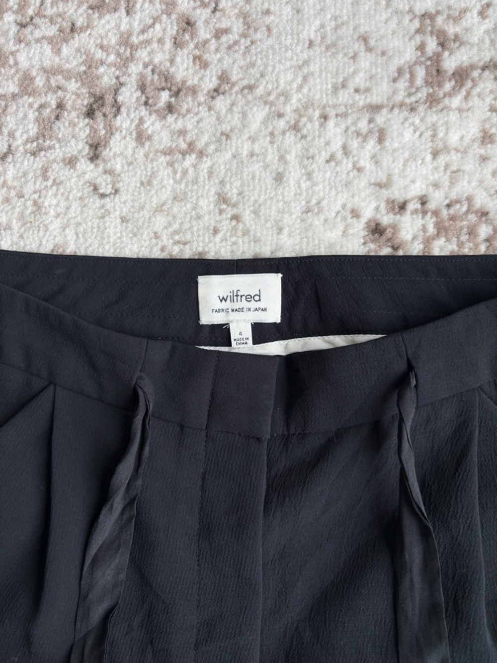 Aritzia Wilfred Allant Japanese Crepe Tailored Cuffed Trouser Pants - Picture 2 of 9